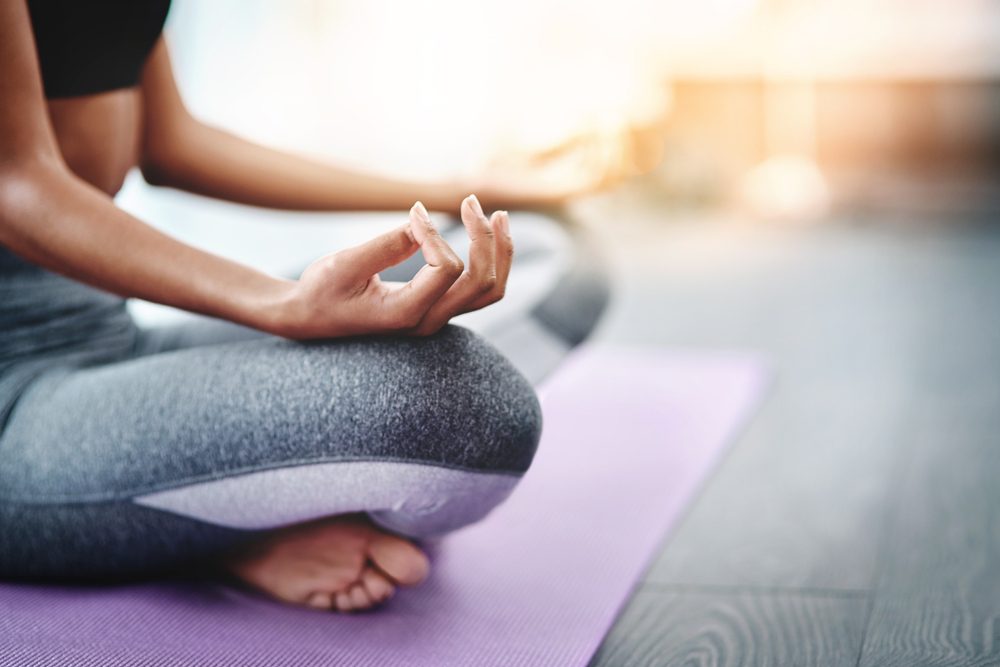 Hands,,Girl,And,Meditation,In,Yoga,Class,With,Closeup,Of